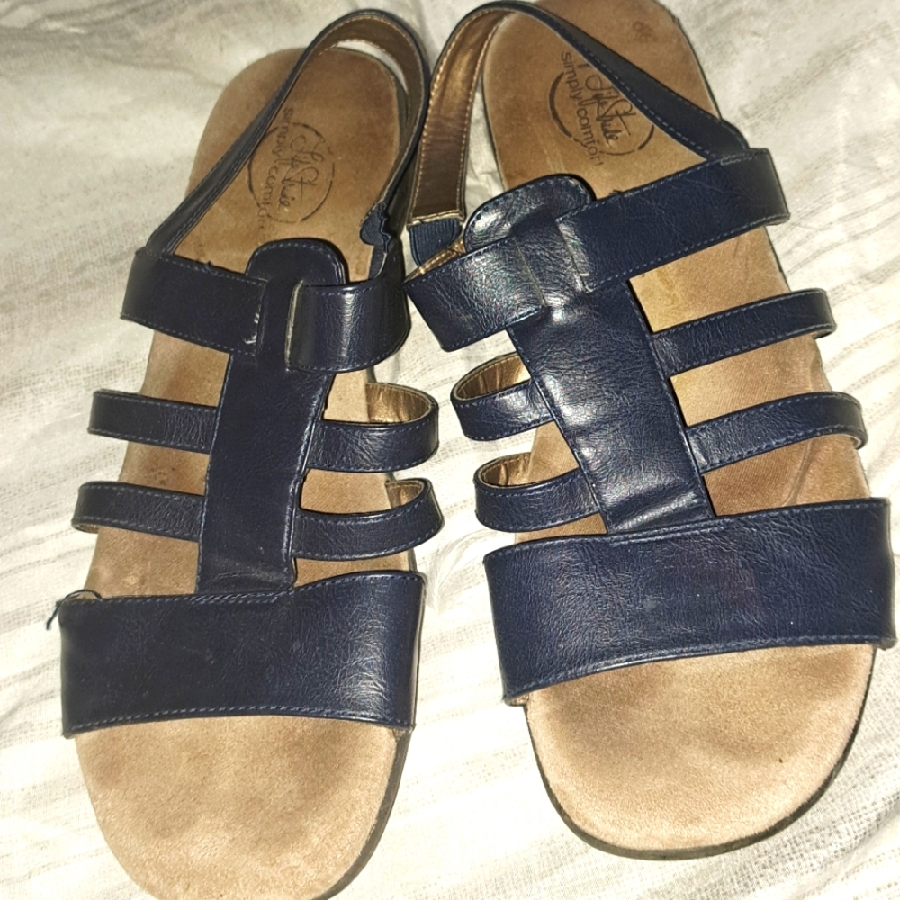Women's Black Open Toed Sandals